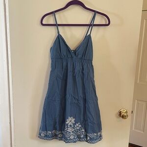 Hang Ten Chambray Dress with Teal Label